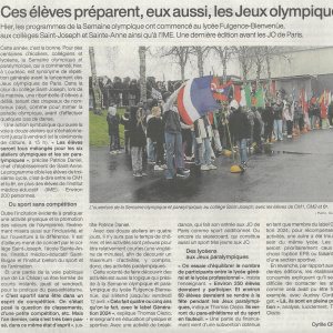 Ouest-France 03-04-2024 Ces eleves preparent eux aussi les Jeux olympiques