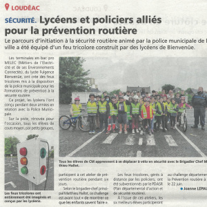 Le Courrier independant 09-06-2022 Lyceens et policiers alliés pour la prévention routière