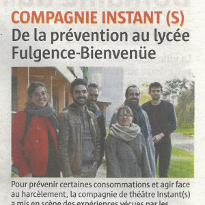 Le Telegramme 11-11-2019 Compagnie instant(s) au lycee